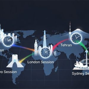 ویجت ساعت سشن بازار جهانی